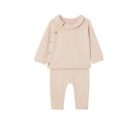 VERTBAUDET Ensemble bébé pull à collerette pantalon en tricot rose nude 9M(71CM)