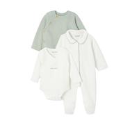 VERTBAUDET Ensemble bébé pyjama + body + gilet coffret cadeau naissance vert sauge 6M(67CM)