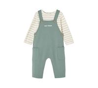 VERTBAUDET Ensemble bébé T-shirt et salopette en molleton vert émeraude 6M(67CM)