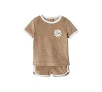 VERTBAUDET Ensemble bébé tee-shirt + short en éponge taupe 36M(97CM)