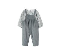 VERTBAUDET Ensemble blouse et salopette velours bébé fille bleu céleste 3M(60CM)