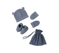 VERTBAUDET Ensemble Bonnet, moufles et Chaussons bébé Naissance et Son Sac Assorti