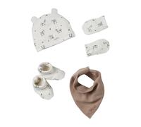 VERTBAUDET Ensemble bonnet, moufles, foulard et chaussons bébé beige 12/18M(74/81)