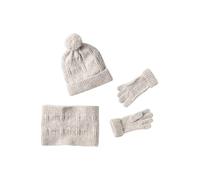 VERTBAUDET Ensemble Bonnet + Snood + moufles en Maille torsadée mousseuse écru 2/3A
