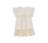 VERTBAUDET Ensemble cérémonie blouse et short en gaze de coton fille blanc 7A
