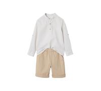 VERTBAUDET Ensemble céremonie Chemise col Mao et Short garçon Beige 5A
