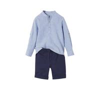 VERTBAUDET Ensemble céremonie Chemise col Mao et Short garçon rayé Bleu 5A