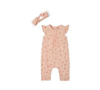 VERTBAUDET Ensemble combinaison + bandeau imprimés bébé fille rose pâle 3M(60CM)