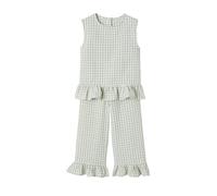 VERTBAUDET Ensemble fille blouse pantalon 7/8ème vert sauge 12A