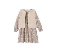 VERTBAUDET Ensemble fille robe et gilet sherpa écru 7A