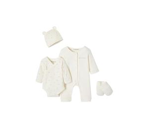 VERTBAUDET Ensemble naissance 4 pièces bébé spécial prématuré coffret cadeau écru PREMA(45CM)