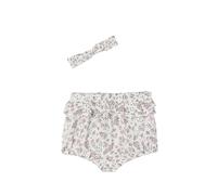 VERTBAUDET Ensemble Naissance Bloomer et Bandeau Fleuris écru 3M(60CM)