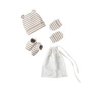 VERTBAUDET Ensemble Naissance Bonnet + moufles + Chaussons + pochon