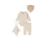 VERTBAUDET Ensemble naissance évolutif 4 pièces body + legging + bavoir + doudou écru 12M(74CM)