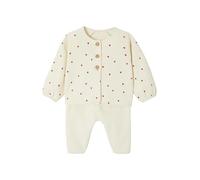 VERTBAUDET Ensemble naissance molletonné gilet + pantalon écru 3M(60CM)