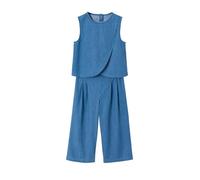VERTBAUDET Ensemble pantacourt top denim léger bleu moyen 4A