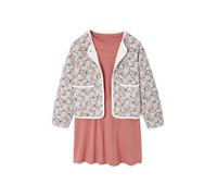 VERTBAUDET Ensemble robe et gilet matelassé fille bois de rose 8A