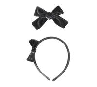 VERTBAUDET Ensemble serre-tête et chouchou en velours anthracite TU