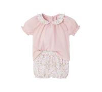 Ensemble short et T-shirt naissance fleuri rose 3M(60CM)