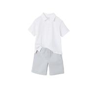 Ensemble short polo garçon rayé vert 6A