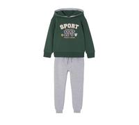 VERTBAUDET Ensemble Sport Garçon Sweat Capuche imprimé + Jogging Uni lichen 5A
