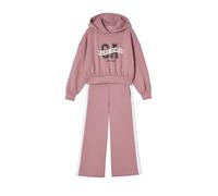 VERTBAUDET Ensemble sport sweat à capuche + jogging large fille vieux rose 4A