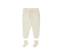 VERTBAUDET Ensemble uni Pantalon et Paire de Chaussettes Beige chiné 1M(54CM)