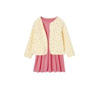 VERTBAUDET Ensemble veste matelassée imprimée fleurs + robe fille rose 4A