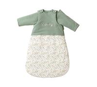 Gigoteuse hiver manches amovibles bi-matière FLEURETTES vert 6/18M