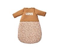 VERTBAUDET Gigoteuse manches longues amovibles bi-matière LOVELY LEO noisette 0/6M
