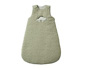 VERTBAUDET Gigoteuse sans manches en gaze de coton DINOSAURUS kaki 6/18M