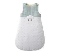 VERTBAUDET Gigoteuse sans manches MENTHE A L'EAU Oeko-Tex® blanc/vert 0/6M