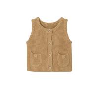 VERTBAUDET Gilet bébé sans Manches boutonné Ocre 3M(60CM)