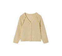 VERTBAUDET Gilet Fille à Volants Cérémonie Boutonné Maille Beige doré 4A
