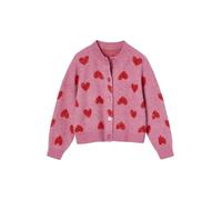 VERTBAUDET Gilet Jacquard Coeurs Fille Vieux Rose 3A