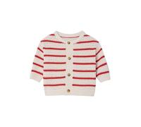 VERTBAUDET Gilet Maille ajourée bébé rayé Rouge 3M(60CM)