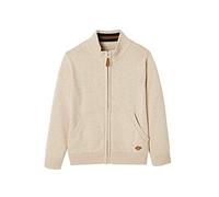 VERTBAUDET Gilet zippé col Montant garçon Ecru chiné - BROSS B 0294 3A