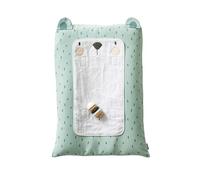VERTBAUDET Housse De Matelas À Langer Ours Bébé Coton vert 72X49