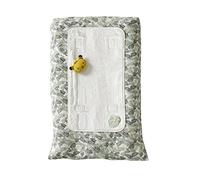 VERTBAUDET Housse Matelas À Langer Éponge écru/vert feuille TU