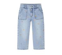 VERTBAUDET Jean Fille Large Motifs brodés Bleu Clair 3A