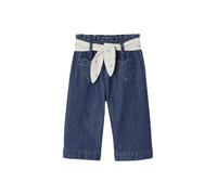 VERTBAUDET Jean Large Bébé avec Ceinture à Nouer Coeurs Denim Brut 36M(97CM)