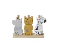 VERTBAUDET Jouet Bébé Animaux À Empiler Jungle en Bois Multicolore - Jungle TU
