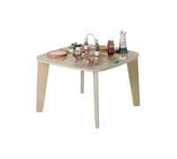 VERTBAUDET Jouet Bébé Table d'Éveil Activités Bois FSC Rétro Flower TU | encastrement, empilage, jeu, enfant, imagination, dextérité, coordination, boulier, labyrinthe, engrenages