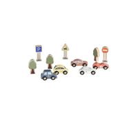 VERTBAUDET Jouet Coffret de Voitures et Accessoires Bois FSC Multicolore TU