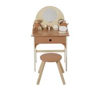 VERTBAUDET Jouet Coiffeuse Tabouret avec Accessoires Bois FSC Caramel TU | imitation, jeu, enfant, imagination, créativité