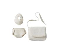 Sac à langer poupon personnalisable + couche + bavoir sherpa TU