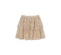 VERTBAUDET Jupe à Volants en Sequins Noël Fille Brodé Doublé Or 10A