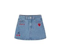 VERTBAUDET Jupe Fille en Jean avec Broderie Zippé Bleu Moyen 10A