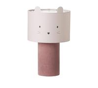 VERTBAUDET Lampe à poser tête d'animal et pied en velours rose TU