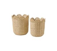 VERTBAUDET Lot 2 Paniers De Rangement Gigognes Bébé Coton beige TU